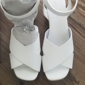 Everlane White Clog Sandals